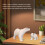 White Bear Figurine 2pcs, PVC, Small 7x3.5x4cm 2