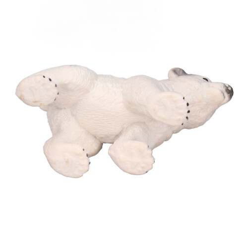 White Bear Figurine 2pcs, PVC, Small 7x3.5x4cm 2