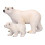 White Bear Figurine 2pcs, PVC, Small 7x3.5x4cm 4