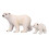 White Bear Figurine 2pcs, PVC, Small 7x3.5x4cm 5