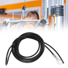 Pulley Cable 4m/13.1ft Black PU Steel Adjustable