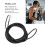 Pulley Cable 4m/13.1ft Black PU Steel Adjustable 3