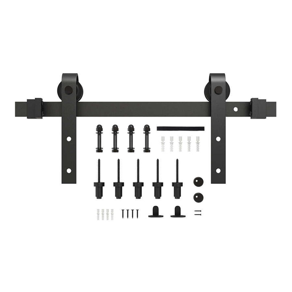 63 Inch Barn Door Hardware Kit, Heavyduty Carbon Steel Sliding Track For Closet Or Garage, Smooth Quiet Operation 9073542925415