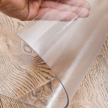 Office Chair Mat 65x155cm PVC Hard Floor Protector, Transparent Anti‑Slip Scratch Resistant Home Office Rug