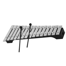 15 Note Xylophone Glockenspiel Wooden Base Aluminum Bars with Mallets Percussion Musical Instrument Gift with Carry Bag