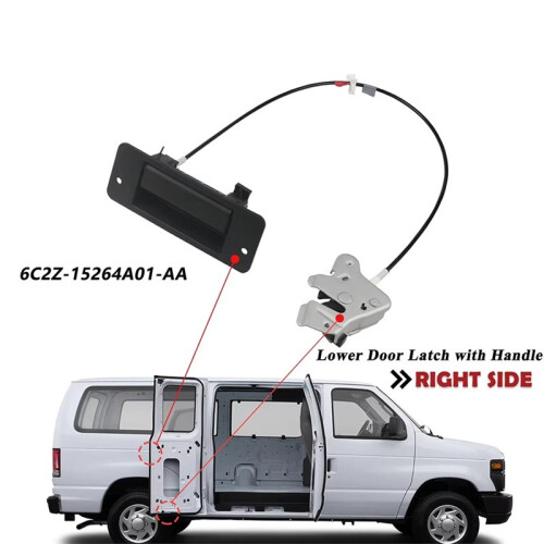 6C2Z-15264A01-AA Sliding Door Lock Hinge for  E150 E250 E350 Econoline Van Super Duty 1992-2009 2