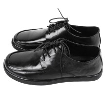 Men PU Leather Shoes Lace Up Black 41 (10.0in)