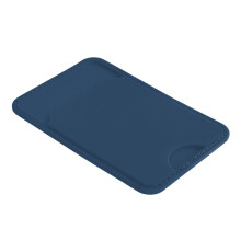 Phone Card Holder with Secure Adhesive Backing, Slim Wallet Pocket for Credit and ID Cards, Blue