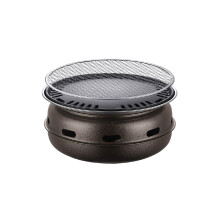 Compact Black Charcoal Grill for Home Outdoor BBQ, SpaceSaving Portable Barbecue Grill