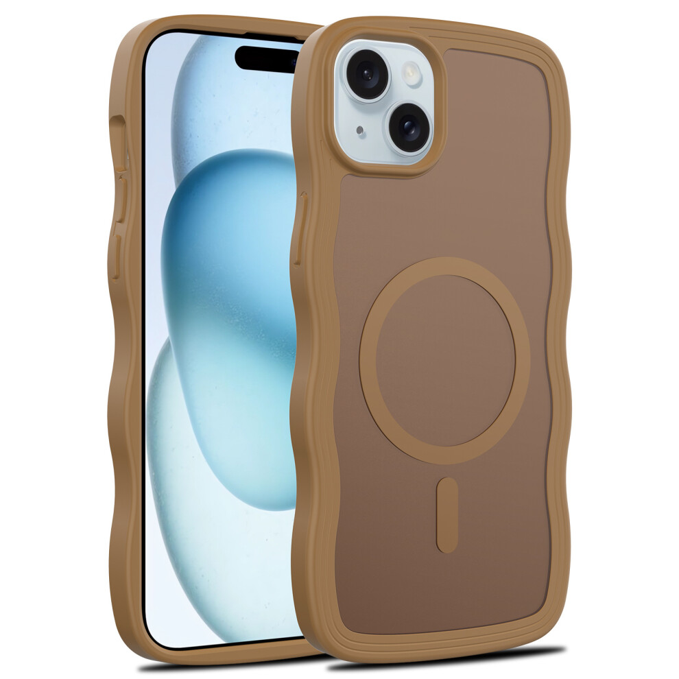 (Coffee, Iphone 15 Pro Max) Wave Magnetic 2-In-1 Apple Case Brown 5996097143971