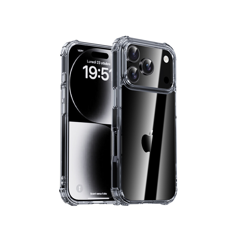 (transparent, iPhone 17 Pro) Airbag Shockproof Case for 17-inch iPhone