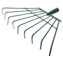 Heavy Duty Leaf Rake for Lawn and Garden, Durable Iron Construction, Lightweight Easy Maneuvering