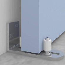 Guia de piso ajustável, guia de parede/inferior para portas de correr de madeira em aço inoxidável.