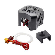 Complete hotendkit voor Ender3: extruder, aluminium verwarmingsblok, heatblock en huls.