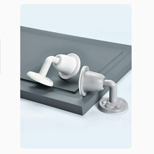 Batente de porta silencioso de silicone sem furos para portas com amortecimento de toque em paredes.