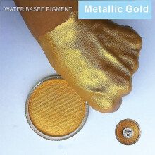 Metallic-Goldenes, 30 g/Stück, wasserbasierte Gesichts- und Körperfarbe, Pigment. Ideal für Festivals, Partys und Kostümpartys.