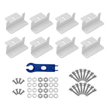 8pcs Solar Panel Mounting Bracket Solar Panel Z Brackets for RV Boats Wall