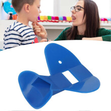 Flauta nasal infantil de plástico azul oscuro para entrenamiento nasal y control de la nariz y la garganta.