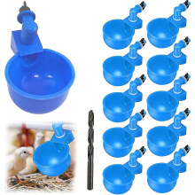 Bebedouro automático para galinhas, com 12 peças e ferramentas de perfuração, adequado para galinhas, patos e outras aves de quintal.