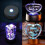 Display Turntable Base For Crystals Glass Art,led Colored Rotating Crystal Display Base Stand With 4