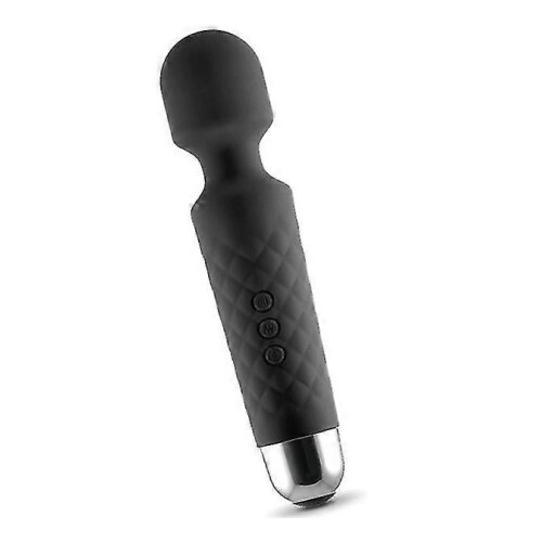 USB Charging Wireless Personal Massager - 8 Powerful Speeds and 20 Vibration Patterns - Waterproof (Black)