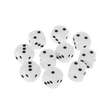 Conjunto de 10 dados de seis lados D3 de 16 mm para jogos de RPG como Dungeons & Dragons (D&D), em polímero, para mesa.