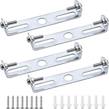 Conjunto de 4 placas de fixação para luminária de teto de 90 mm para montagem da base da placa de cobertura.