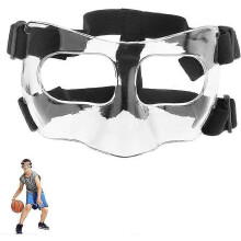 Protector facial deportivo ajustable con acolchado, compatible con hombres y mujeres.
