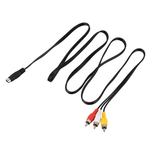 Cabo conversor de 1,5 m (4,9 pés) com 3 conectores RCA macho para 4 pinos S-Video macho para TV e PC. 2