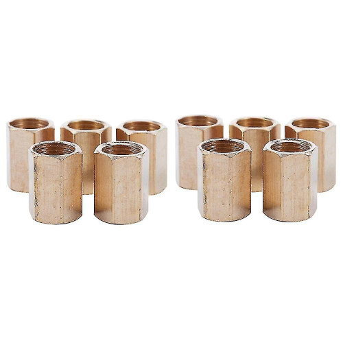 10pcs 1/4 Inch Bsp Female Thread Straight Pneumatic Connector Joint Adapter