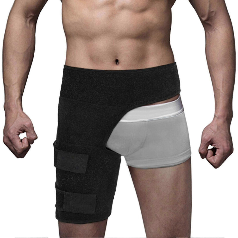 Thigh Bandage Pain Compress Compression Hip Thigh Bandage with Adjustable Hip/Groin Support and Velcro compatible with Thigh Pain Relief