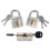3pcs Practice Lock Set, Transparent Training Crystal Keyed Padlock For For Locksmith Beginner 2