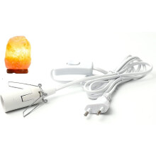Winteraktion: Kabel für Salzkristalllampe mit Schalter – E14-1,8 m – Fassung für Salzkristalllampe, Weiß