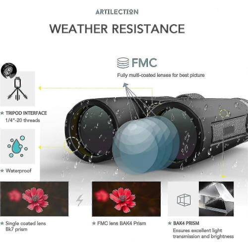 Κιάλια 12x42, Τηλεσκόπιο με Πρίσμα Bak4 Fmc - 2