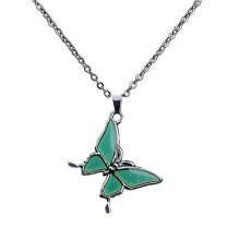15x Collar con colgante de mariposa que cambia de color y tiene un diseño divertido y moderno para niñas