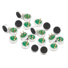 Pacote com 100 unidades de microfones condensadores de eletreto 6022P omnidirecionais.