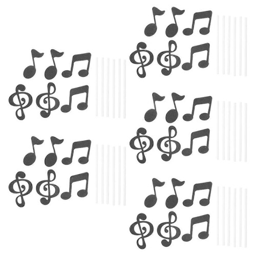 30 Pcs Music Notes Cupcake Toppers compatible with Wedding Cake Decoration 1