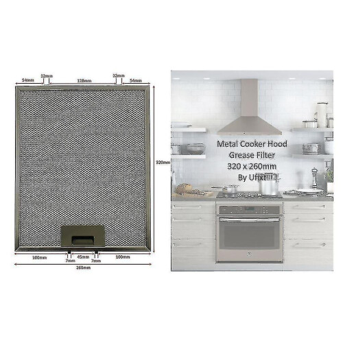 3 X Εστίες Universal Μεταλλικός Απορροφητήρας 320 X 260 Mm Φίλτρο Λίπους A 1