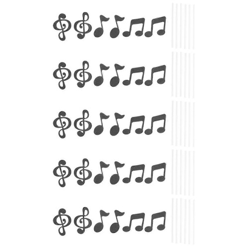 30 Pcs Music Notes Cupcake Toppers compatible with Wedding Cake Decoration 2
