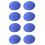 8x Foldable Round Fan - Blue 3