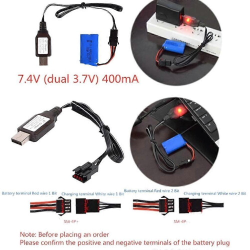 7,4V SM4P Reverse Charger 4-Pin Lithium Battery USB Reverse Charging Cable 1
