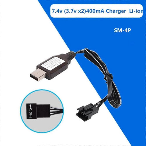 7,4V SM4P Reverse Charger 4-Pin Lithium Battery USB Reverse Charging Cable 2