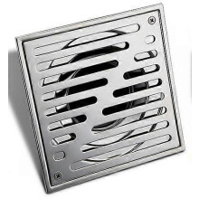 Ralo de chuveiro em aço inoxidável 150x150mm, ralo de piso de banheiro de grande calibre, grelha de ralo
