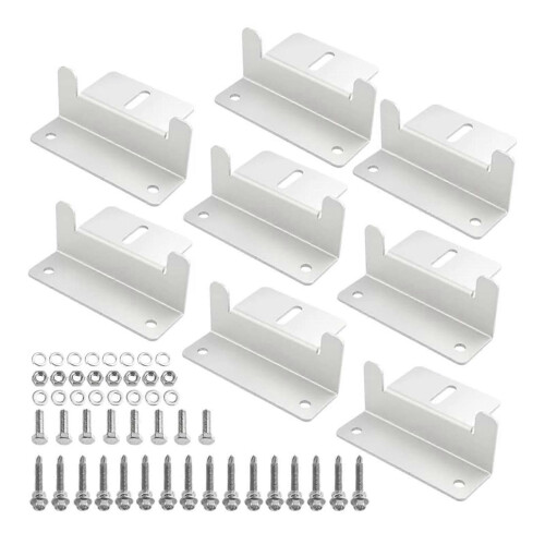 8pcs Solar Panel Mounting Bracket Solar Panel Z Brackets for RV Boats Wall 1