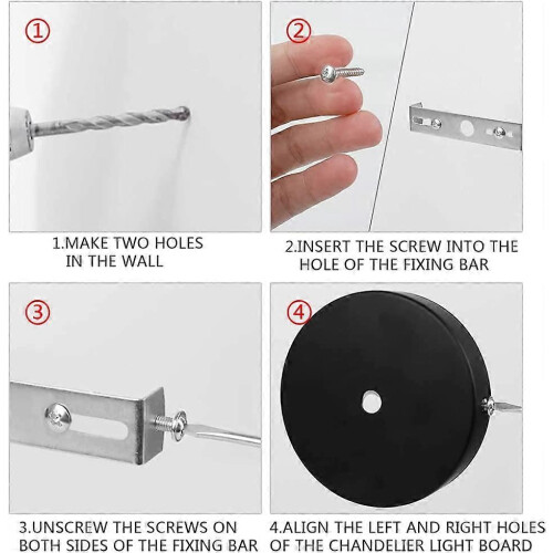 4 Pieces Ceiling Light Fixing Plate 90mm for Mounting Plate Cover Base Mount 2