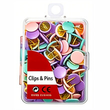 Pack of Push Pins with Plastic Head Map Tacks-pp soft box 200