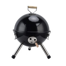 Portable Charcoal Grill with Compact Spherical Design, Mini Outdoor BBQ Grill for Picnic, Black 91.3oz