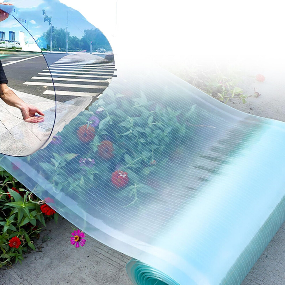 Clear Polycarbonate Roofing Sheet 3.3X6.6 Ft Uv Resistant Impact Resistant Light Transmission For Greenhouse And Patio 9330225251521