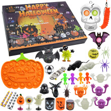 (28cm*37cm*10cm, Multicolor) Hirigin Halloween Advent Calendar Toy Set Countdown Blind Box Fidget Toys