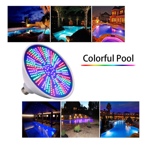 120V RGB LED Pool Light Bulb, Color Changing Inground Pool Light with Remote Control, E26 Replacement 2
